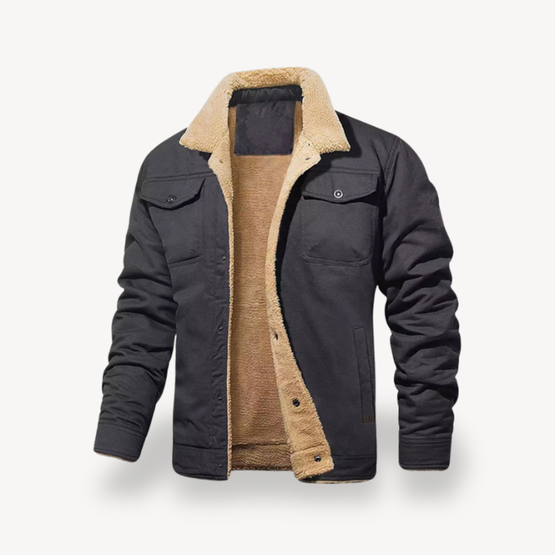 Elarova | Herren-Winterjacke mit Sherpa-Futter