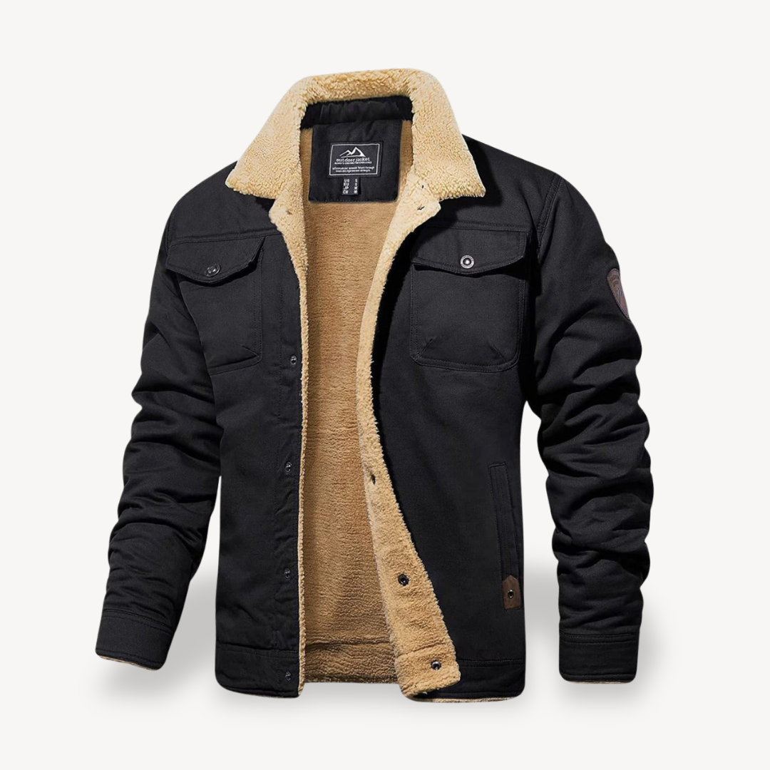 Elarova | Herren-Winterjacke mit Sherpa-Futter