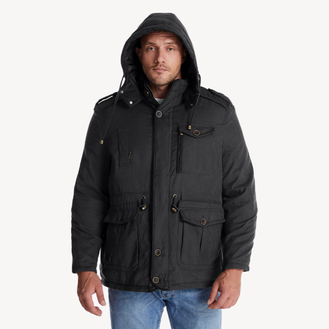 Elarova | Herren-Winterparka – Wasserdichte Jacke mit Pelzfutter