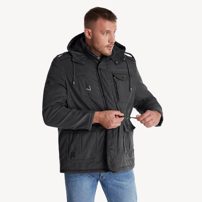 Elarova | Herren-Winterparka – Wasserdichte Jacke mit Pelzfutter