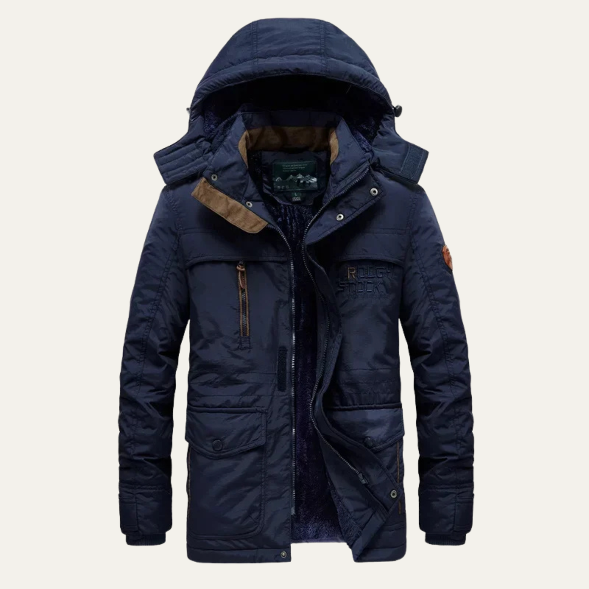 Elarova | Herren Winterparka mit Fleecefutter und Kapuze