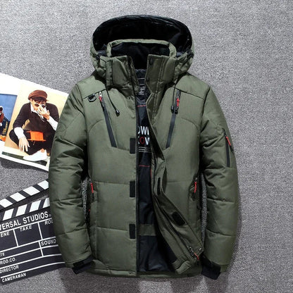 Elarova | Herren-Winterparka mit Kapuze - Warmer, winddichter Schneeparka für kalte Tage