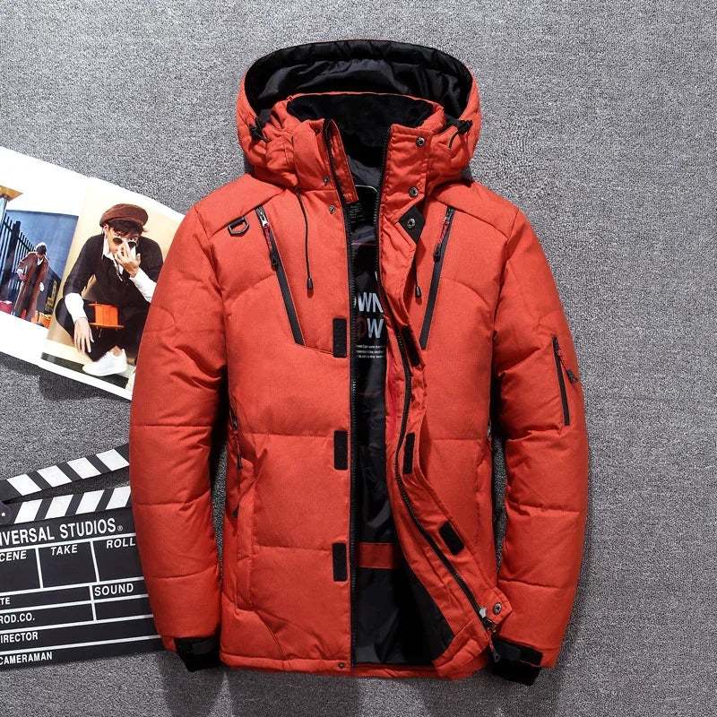 Elarova | Herren-Winterparka mit Kapuze - Warmer, winddichter Schneeparka für kalte Tage
