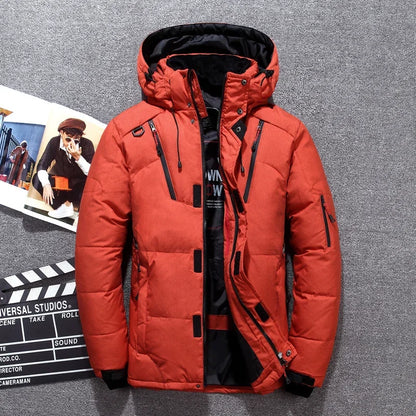 Elarova | Herren-Winterparka mit Kapuze - Warmer, winddichter Schneeparka für kalte Tage