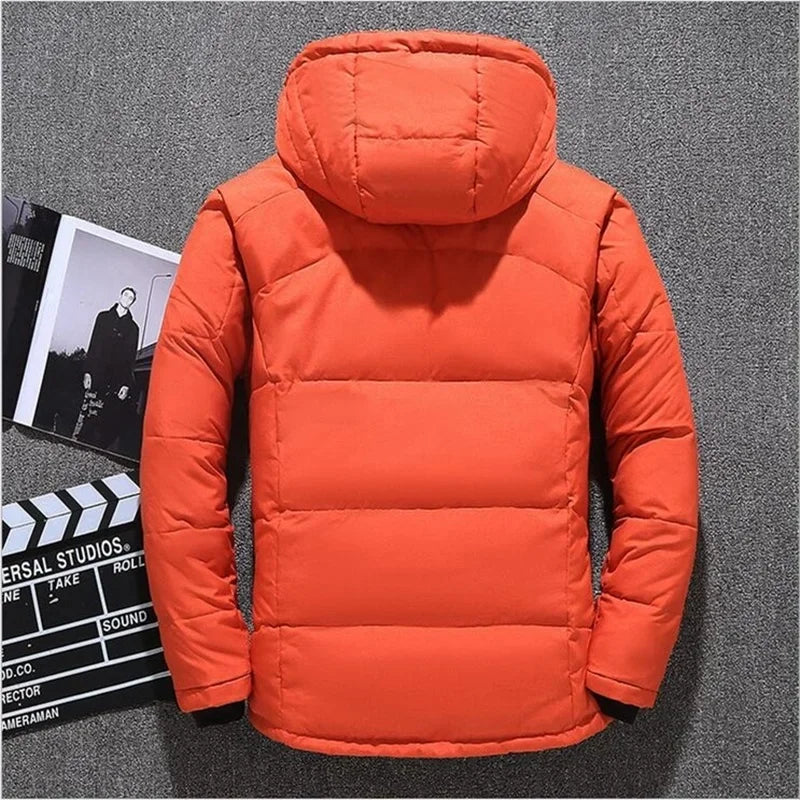 Elarova | Herren-Winterparka mit Kapuze - Warmer, winddichter Schneeparka für kalte Tage