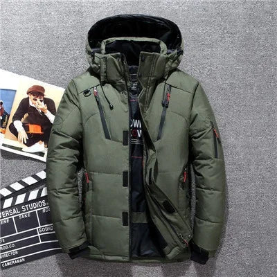 Elarova | Herren-Winterparka mit Kapuze - Warmer, winddichter Schneeparka für kalte Tage