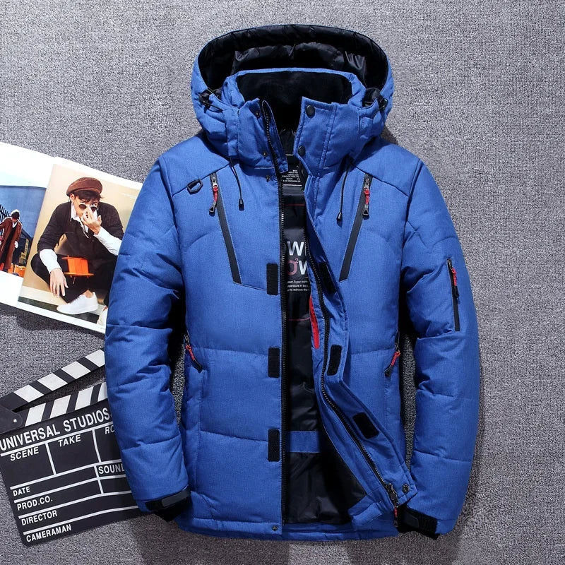 Elarova | Herren-Winterparka mit Kapuze - Warmer, winddichter Schneeparka für kalte Tage