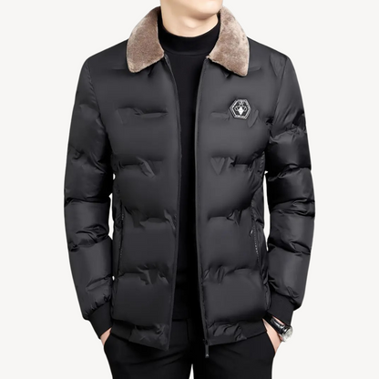 Elarova | Herren-Winterparka mit Kunstpelzkapuze