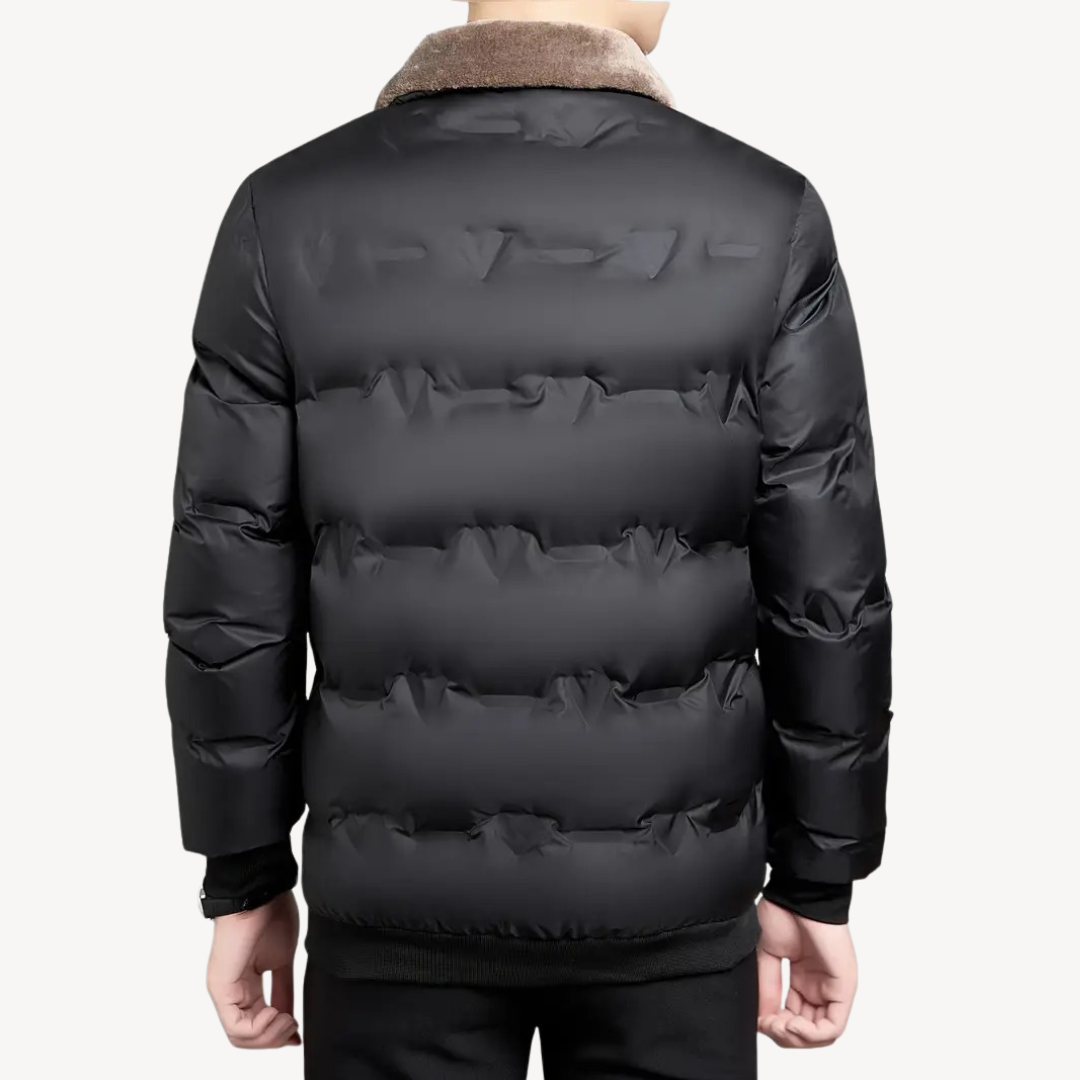 Elarova | Herren-Winterparka mit Kunstpelzkapuze
