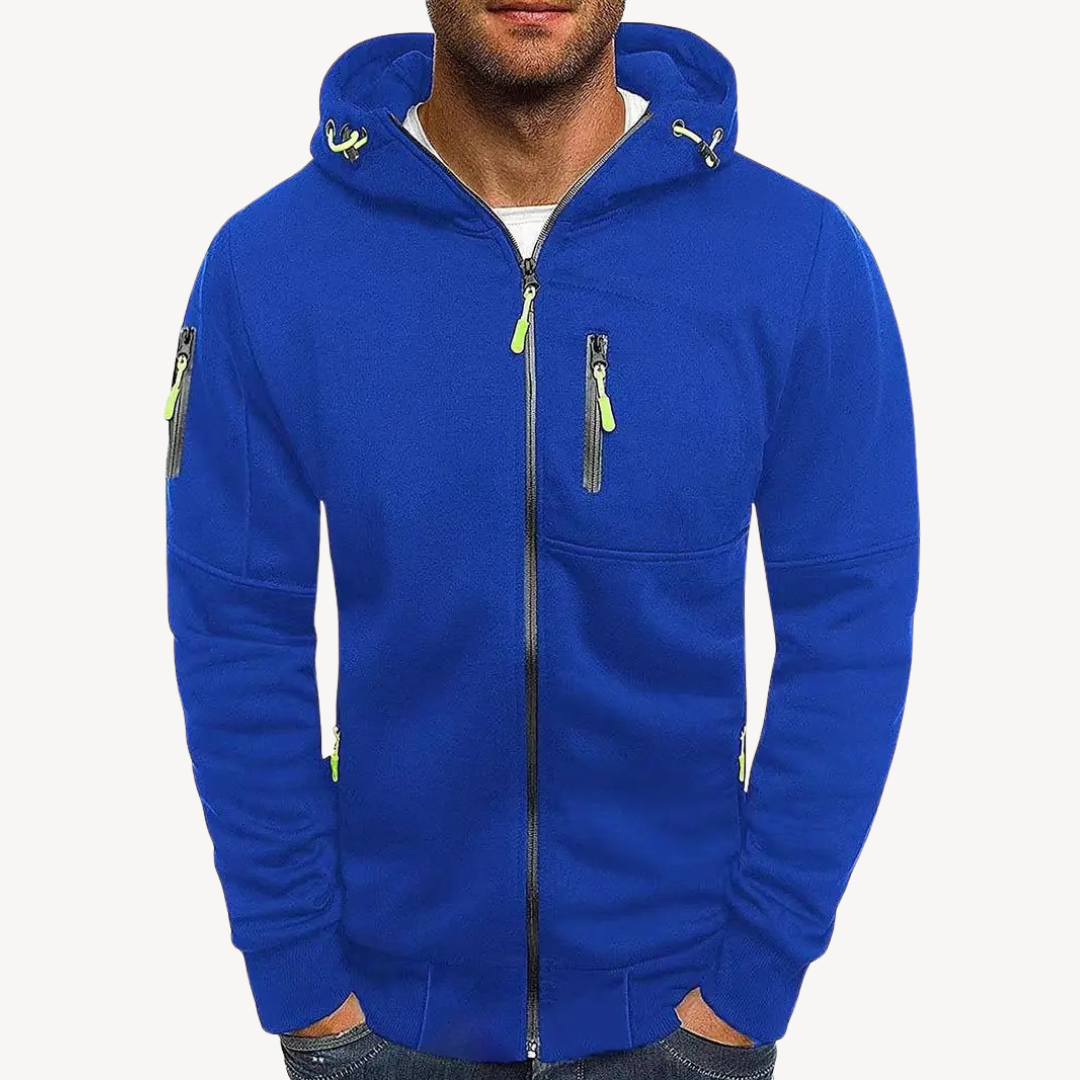 Elarova | Herren Zip Hoodie Baumwollfleece