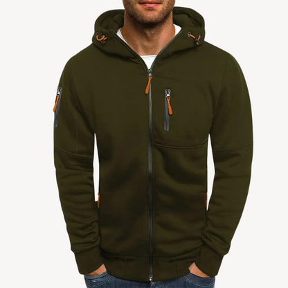 Elarova | Herren Zip Hoodie Baumwollfleece