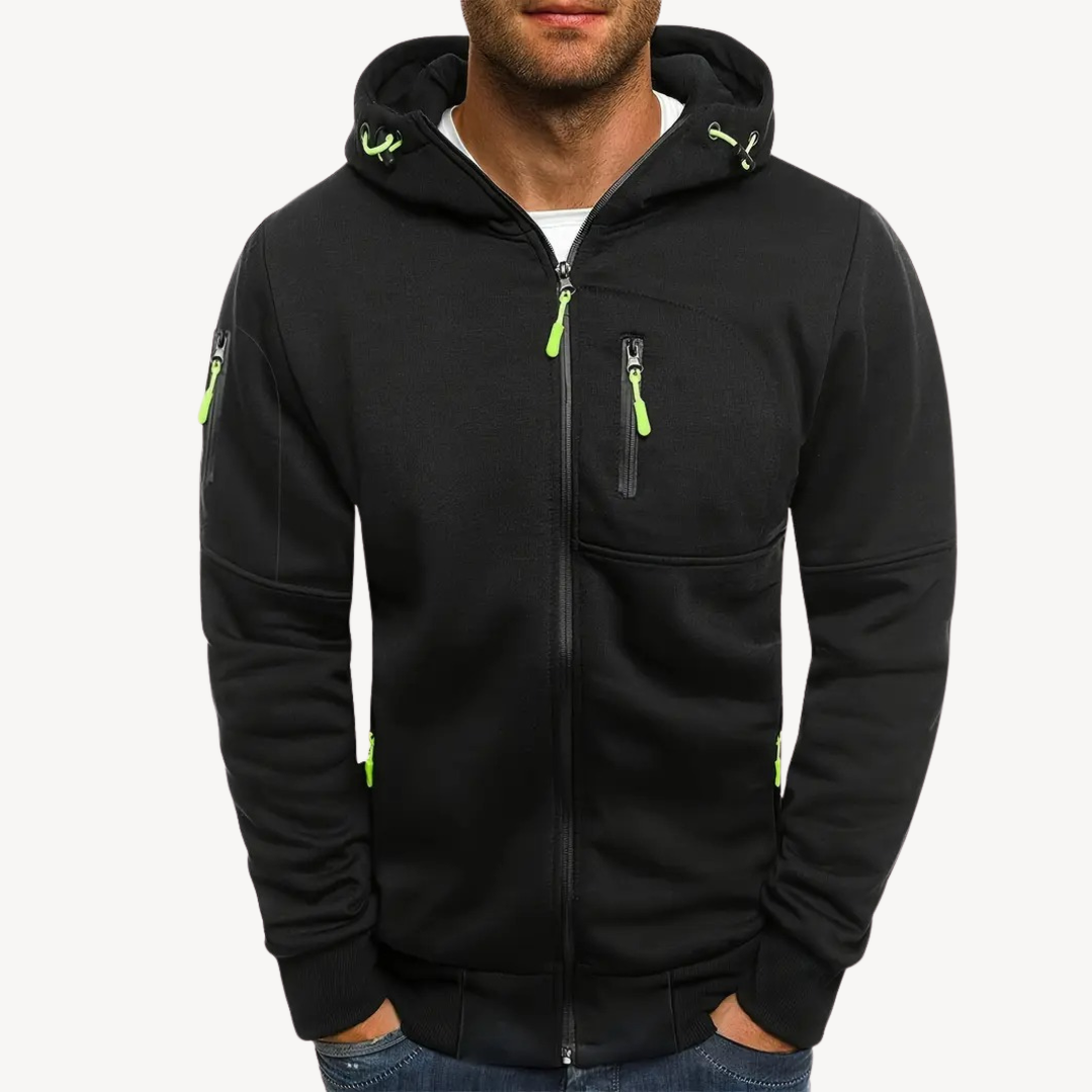 Elarova | Herren Zip Hoodie Baumwollfleece