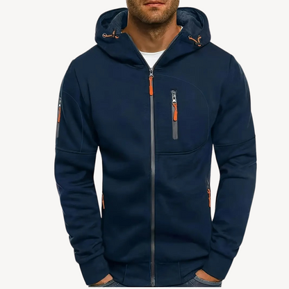 Elarova | Herren Zip Hoodie Baumwollfleece