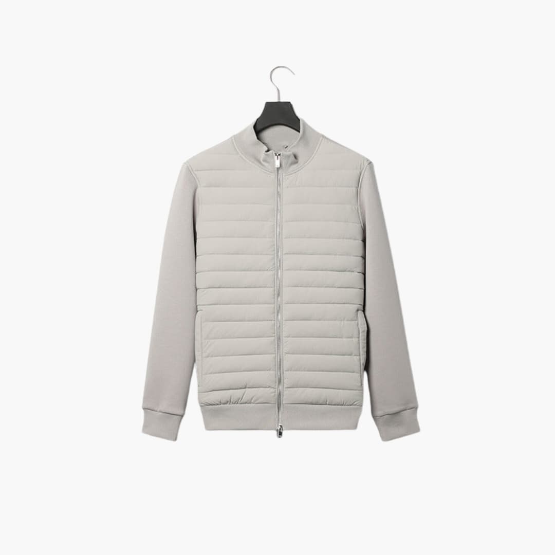 Elarova | Herren gesteppte Jacke mit Reißverschluss und Stehkragen