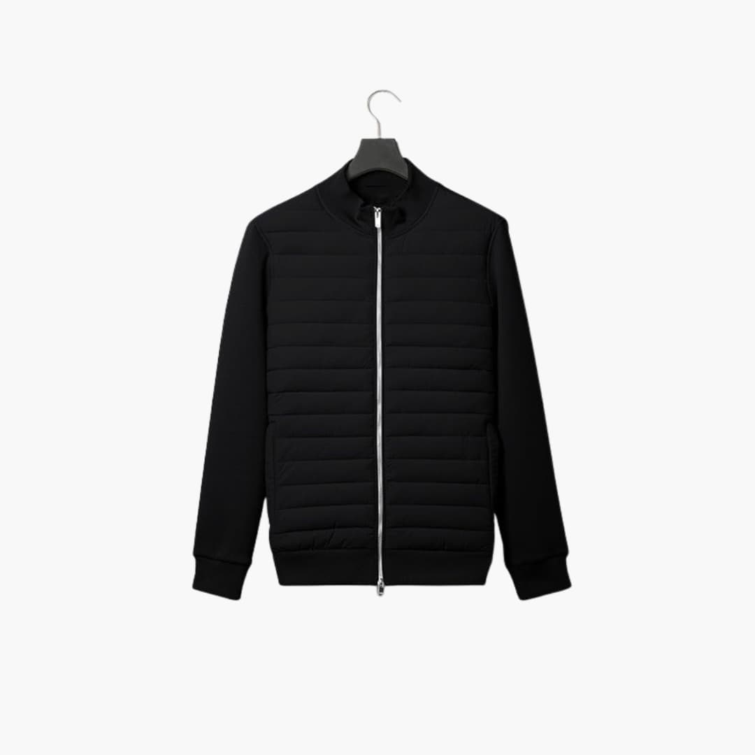 Elarova | Herren gesteppte Jacke mit Reißverschluss und Stehkragen