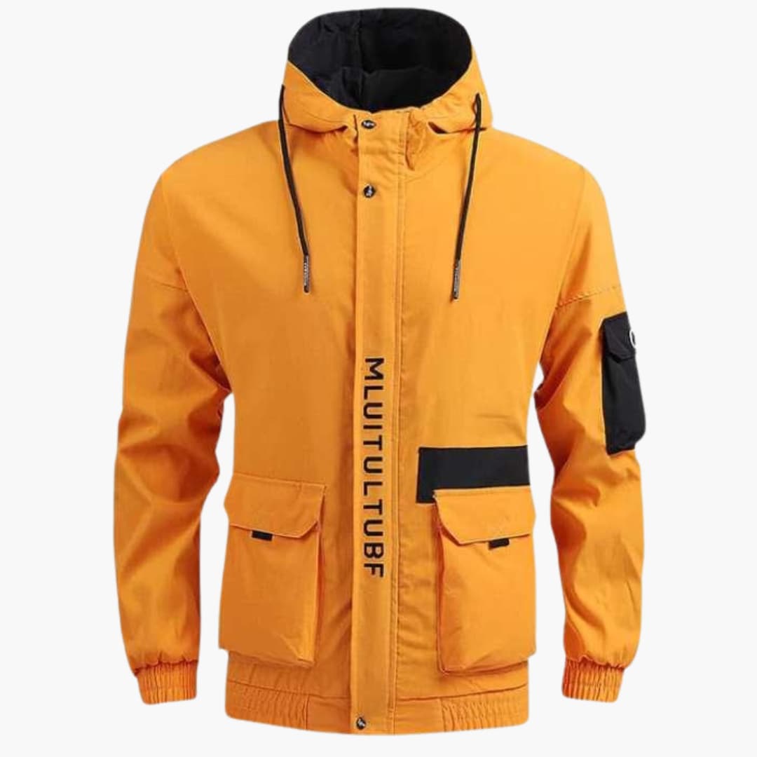 Elarova | Herren jacke mit Kapuze und mehreren Taschen
