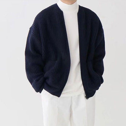 Elarova | Herren strickjacke mit Reißverschluss