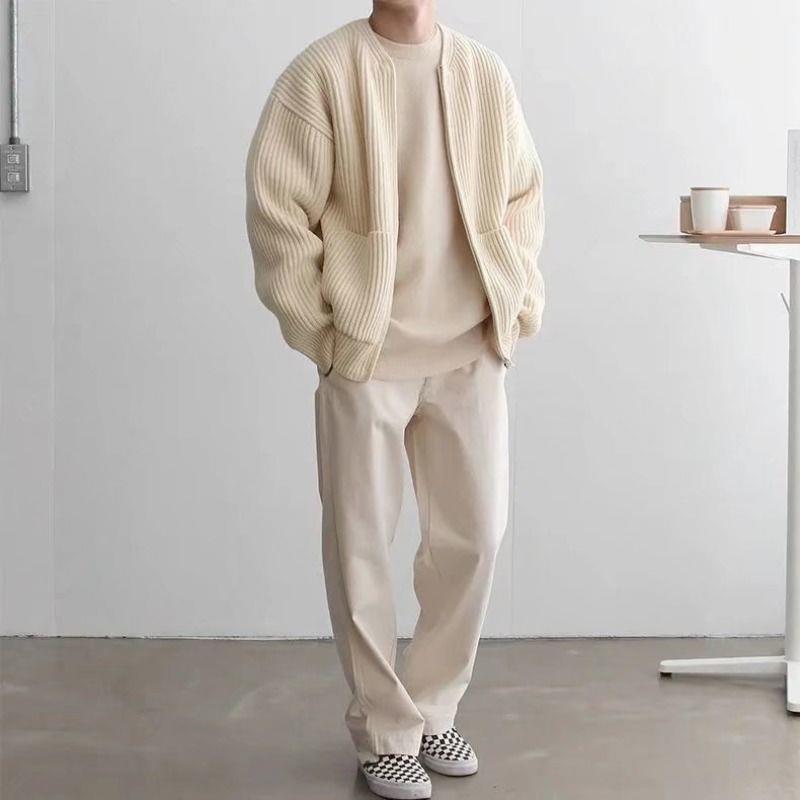 Elarova | Herren strickjacke mit Reißverschluss