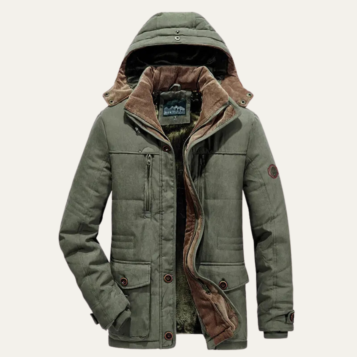 Elarova | HerrenWinterparka mit abnehmbarer Kapuze