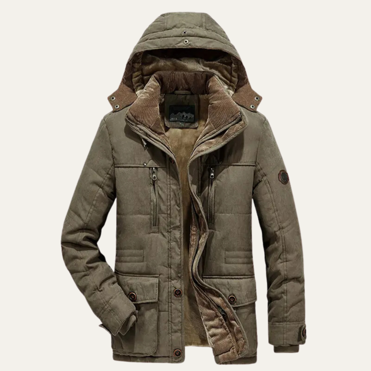 Elarova | HerrenWinterparka mit abnehmbarer Kapuze