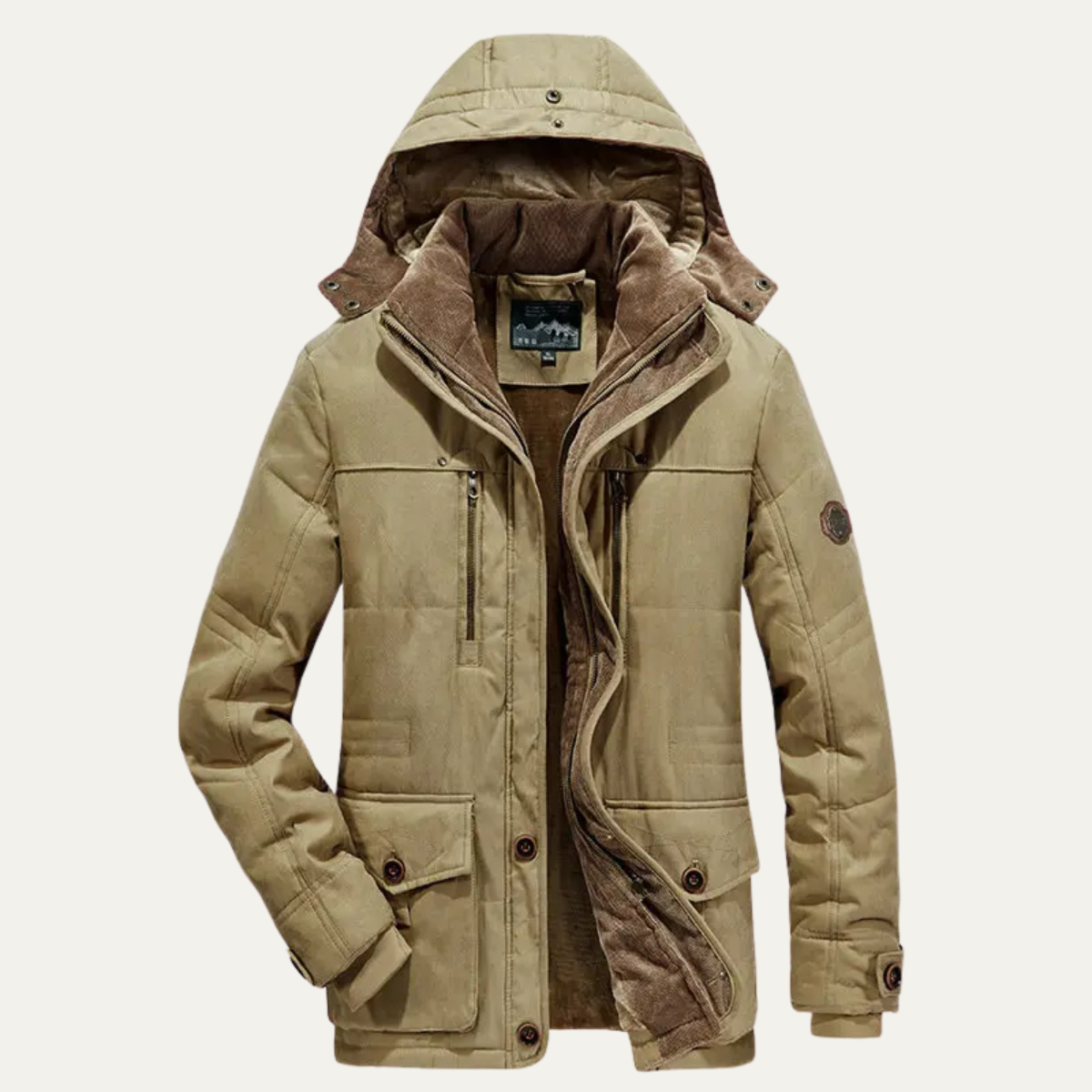 Elarova | HerrenWinterparka mit abnehmbarer Kapuze