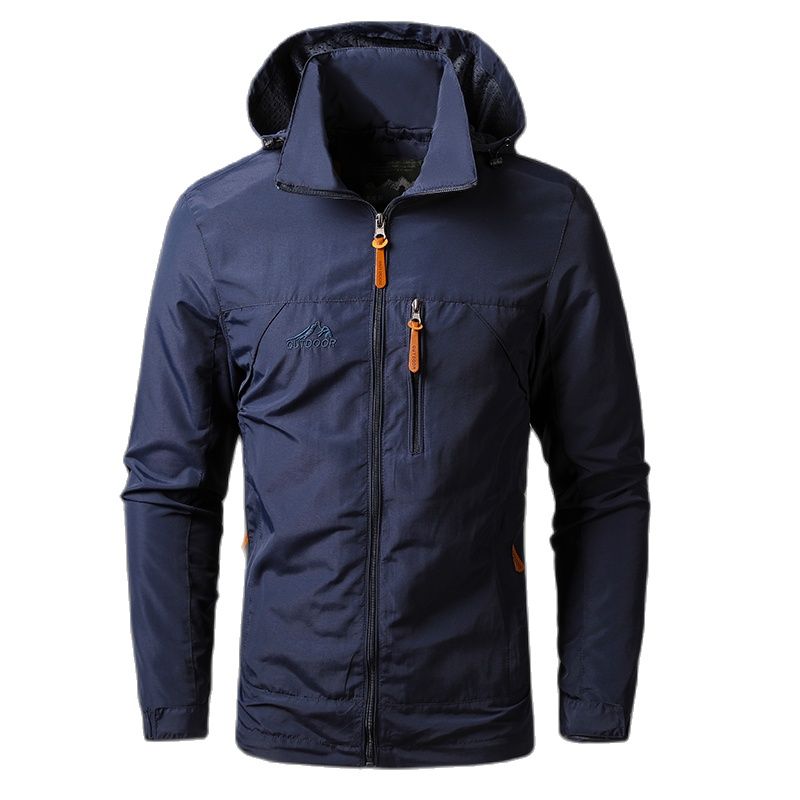 Elarova | Herrenjacke Wasserdichte Kapuzenjacke | Windbreaker Elastischer Mantel für Männer