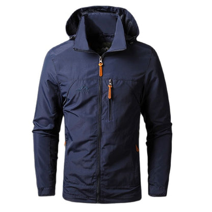 Elarova | Herrenjacke Wasserdichte Kapuzenjacke | Windbreaker Elastischer Mantel für Männer