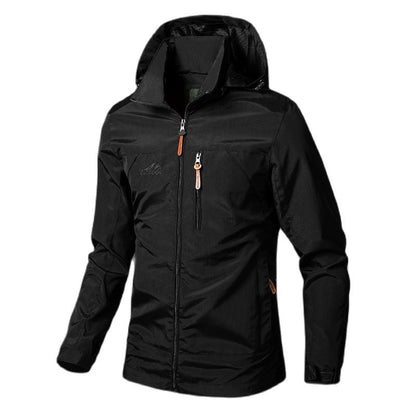 Elarova | Herrenjacke Wasserdichte Kapuzenjacke | Windbreaker Elastischer Mantel für Männer