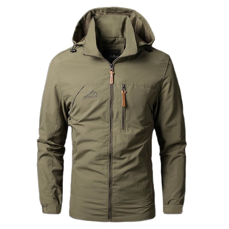 Elarova | Herrenjacke Wasserdichte Kapuzenjacke | Windbreaker Elastischer Mantel für Männer
