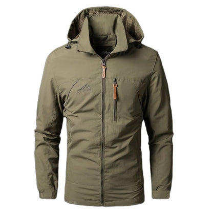 Elarova | Herrenjacke Wasserdichte Kapuzenjacke | Windbreaker Elastischer Mantel für Männer