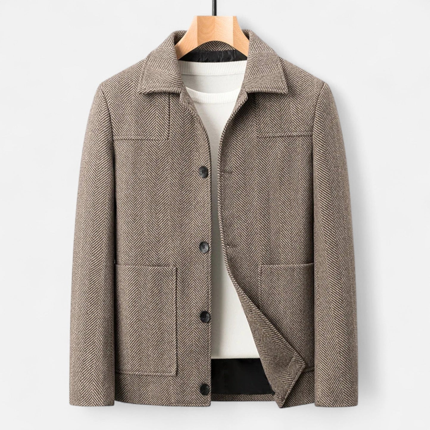 Elarova | Herrenjacke aus Wollmischung – Eleganz mit Business-Revers