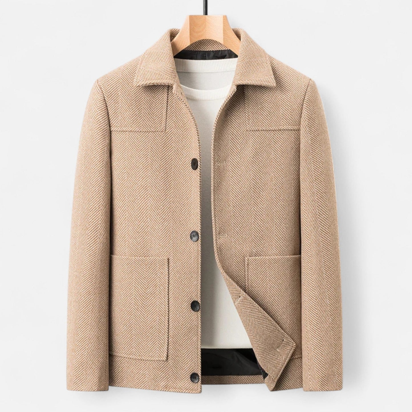 Elarova | Herrenjacke aus Wollmischung – Eleganz mit Business-Revers