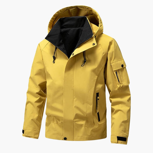 Elarova | Herrenjacke mit Kapuze Frontreißverschluss und Seitentaschen