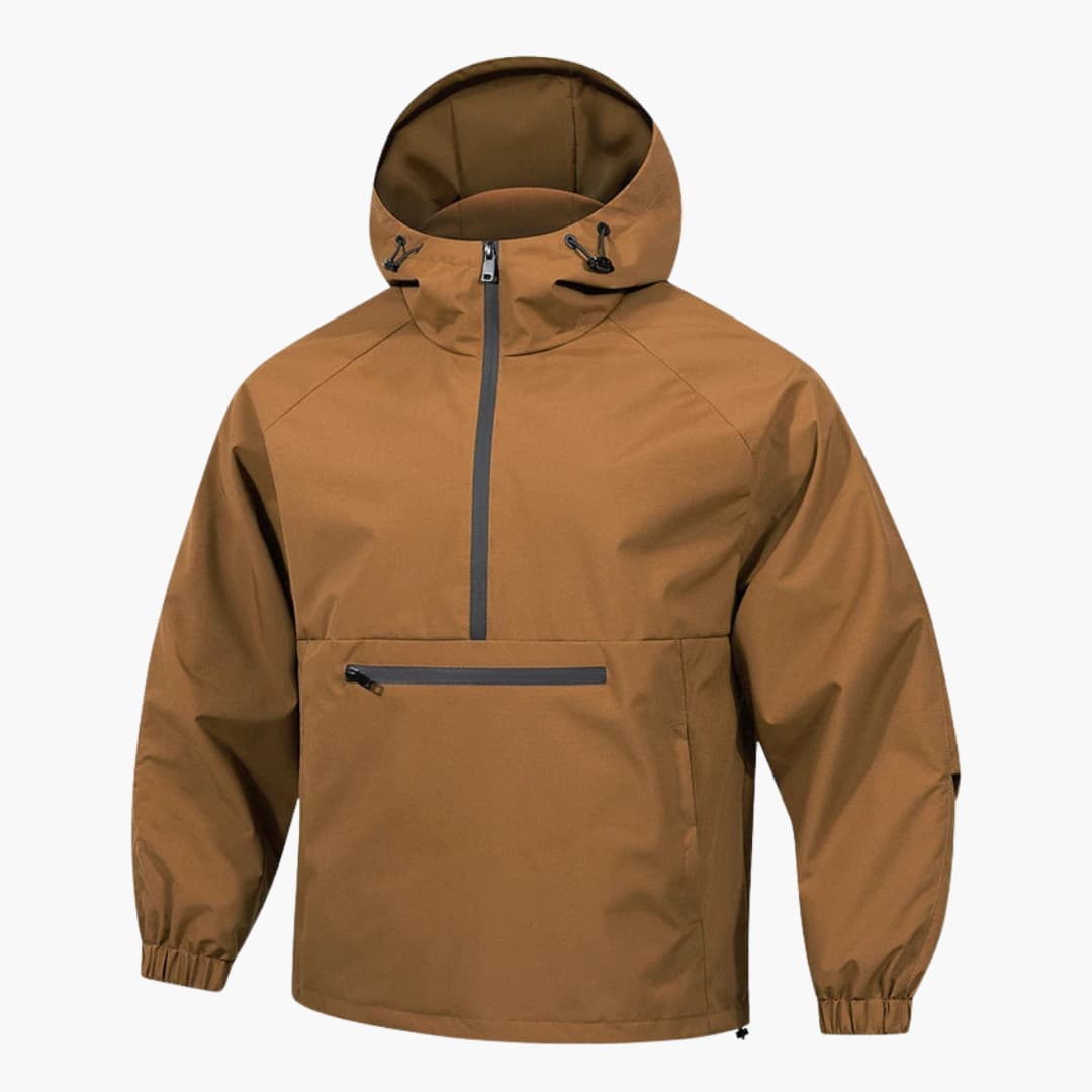 Elarova | Herrenjacke mit Kapuze Frontreißverschluss und langen Ärmeln