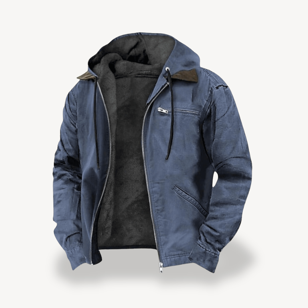 Elarova | Herrenjacke mit Kapuze und Fleecefutter