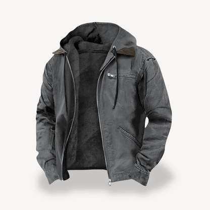 Elarova | Herrenjacke mit Kapuze und Fleecefutter