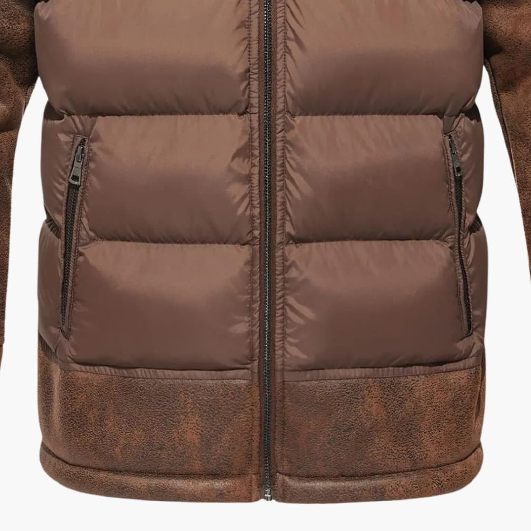 Elarova | Herrenjacke mit Reißverschluss und gesteppter Oberfläche