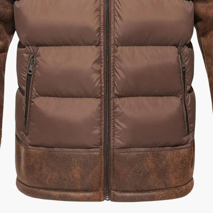 Elarova | Herrenjacke mit Reißverschluss und gesteppter Oberfläche