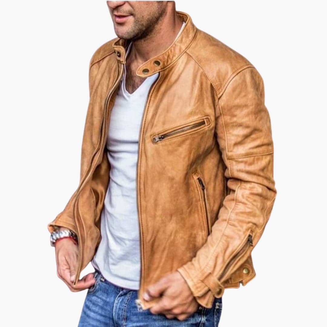 Elarova | Herrenjacke mit Stehkragen und Reißverschlusstaschen