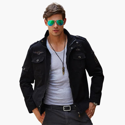 Elarova | Herrenjacke mit Stehkragen und mehreren Taschen