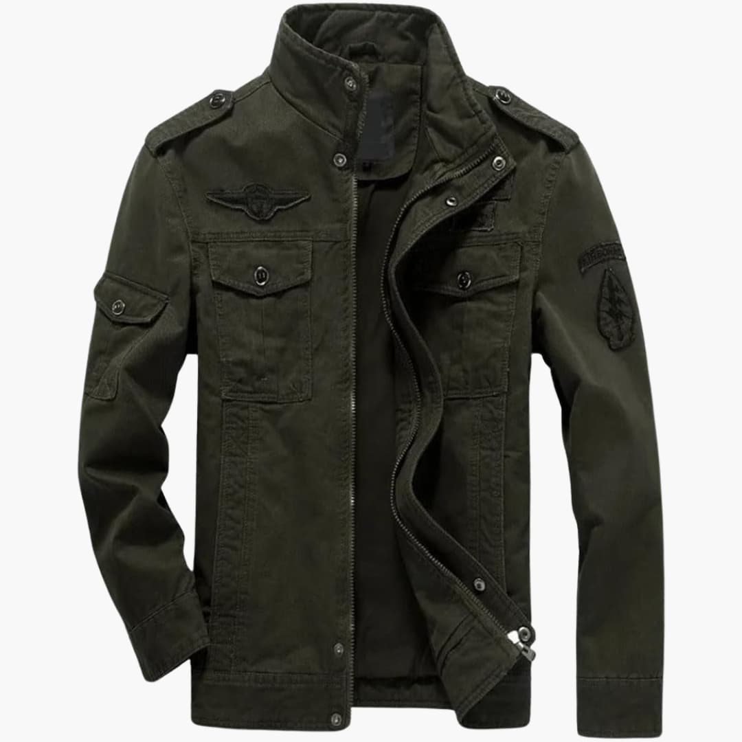 Elarova | Herrenjacke mit Stehkragen und mehreren Taschen