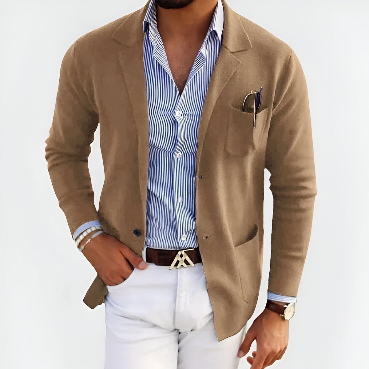 Elarova | Herrenjacke mit leichter, eleganter Struktur