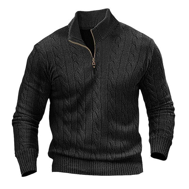 Elarova | Herrenpullover mit Reißverschluss
