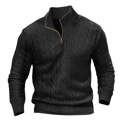 Elarova | Herrenpullover mit Reißverschluss
