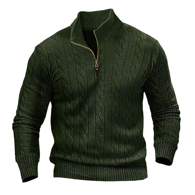 Elarova | Herrenpullover mit Reißverschluss