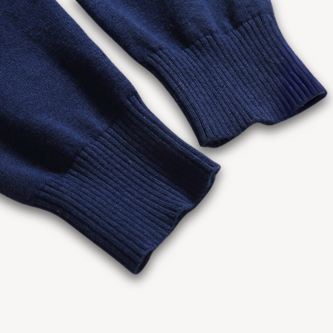 Elarova | Herrenpullover mit V-Ausschnitt – Weiche Baumwollmischung – Slim Fit – Freizeit- und Abendgarderobe