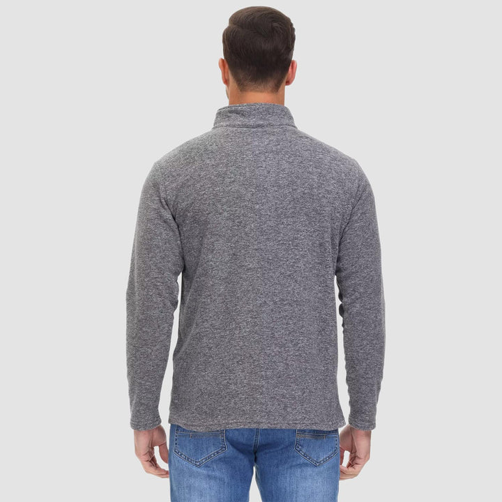 Elarova | Herrenpullover mit Viertelreißverschluss