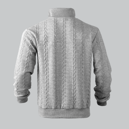 Elarova | Herrenpullover mit halbem Reißverschluss