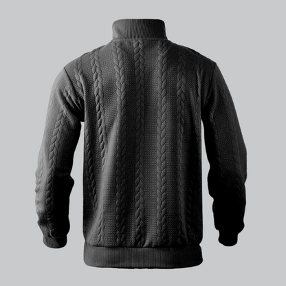 Elarova | Herrenpullover mit halbem Reißverschluss