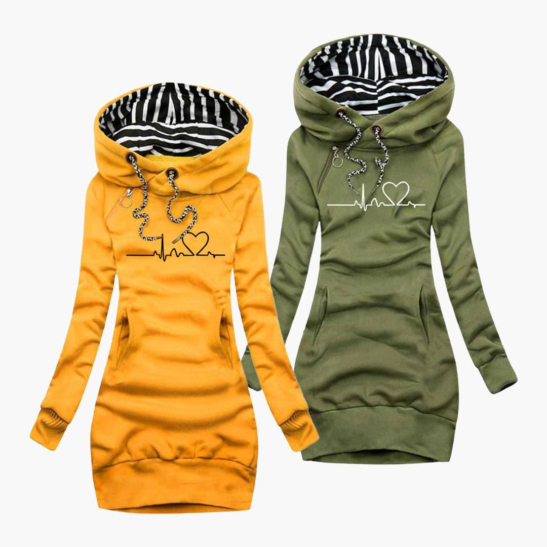 Elarova | Herzmotiv Hoodie für Damen